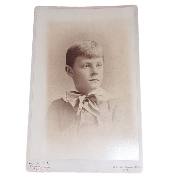 Cabinet Card Photo Austen Hoppin Fox NYC Union Square George Rockwood - Picture 1 of 11